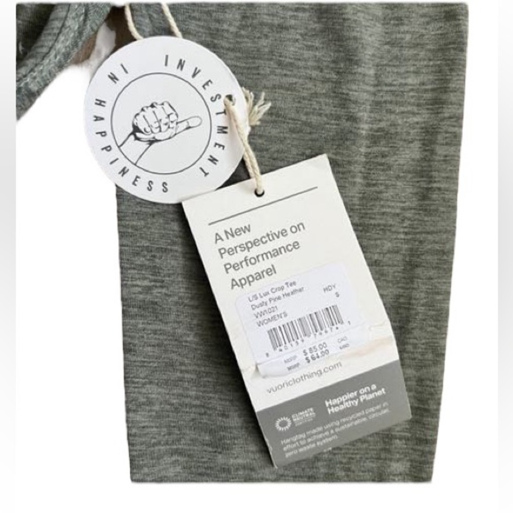 NWT Vuori long sleeve cropped top size S - Picture 3 of 5